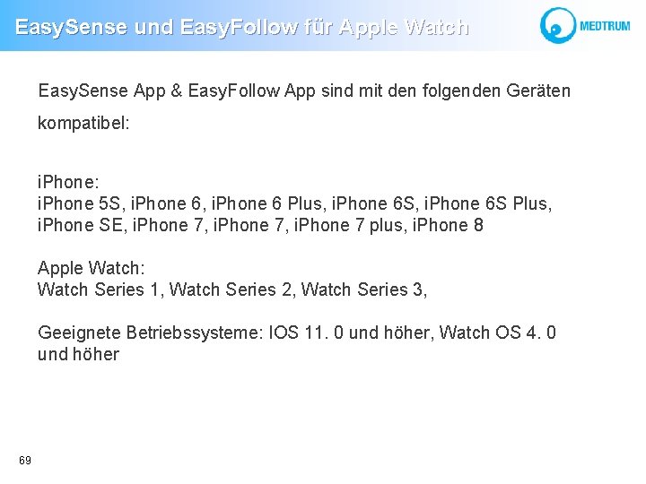 Easy. Sense und Easy. Follow für Apple Watch Easy. Sense App & Easy. Follow