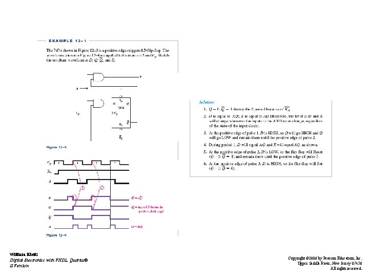 William Kleitz Digital Electronics with VHDL, Quartus® II Version Copyright © 2006 by Pearson