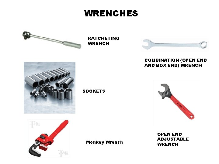 WRENCHES RATCHETING WRENCH COMBINATION (OPEN END AND BOX END) WRENCH SOCKETS Monkey Wrench OPEN