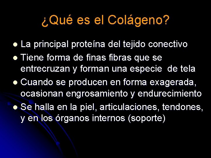 ¿Qué es el Colágeno? La principal proteína del tejido conectivo l Tiene forma de ¿Qué es el Colágeno? La principal proteína del tejido conectivo l Tiene forma de