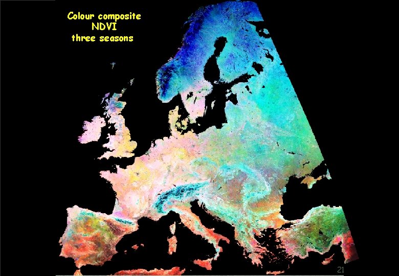 Colour composite NDVI three seasons GLC 2000 Workshop on methods - JRC, Ispra, 28