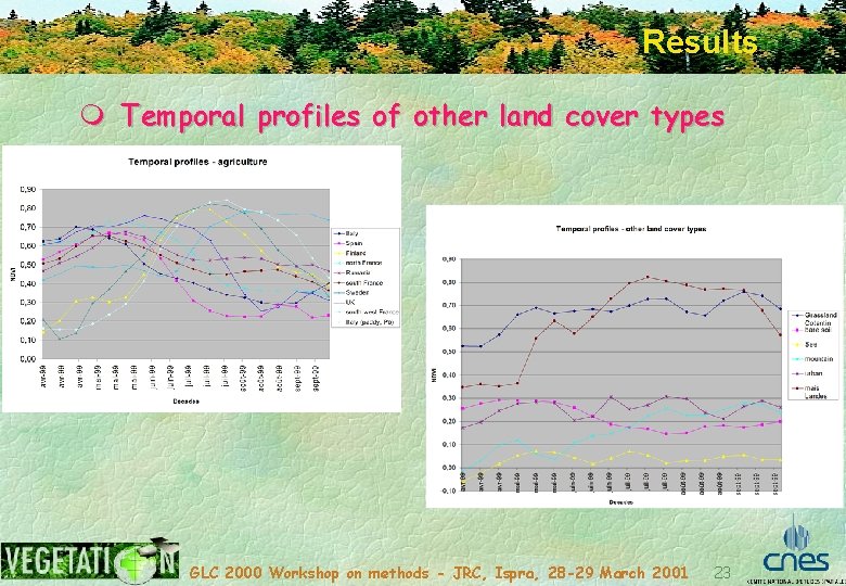 Results m Temporal profiles of other land cover types GLC 2000 Workshop on methods