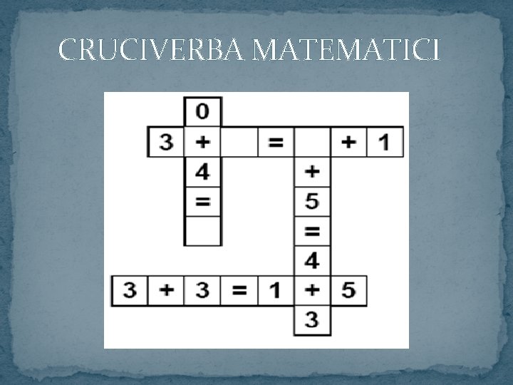 CRUCIVERBA MATEMATICI 