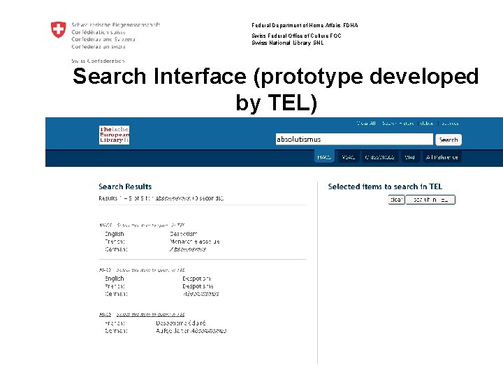 Federal Department of Home Affairs FDHA Swiss Federal Office of Culture FOC Swiss National Federal Department of Home Affairs FDHA Swiss Federal Office of Culture FOC Swiss National