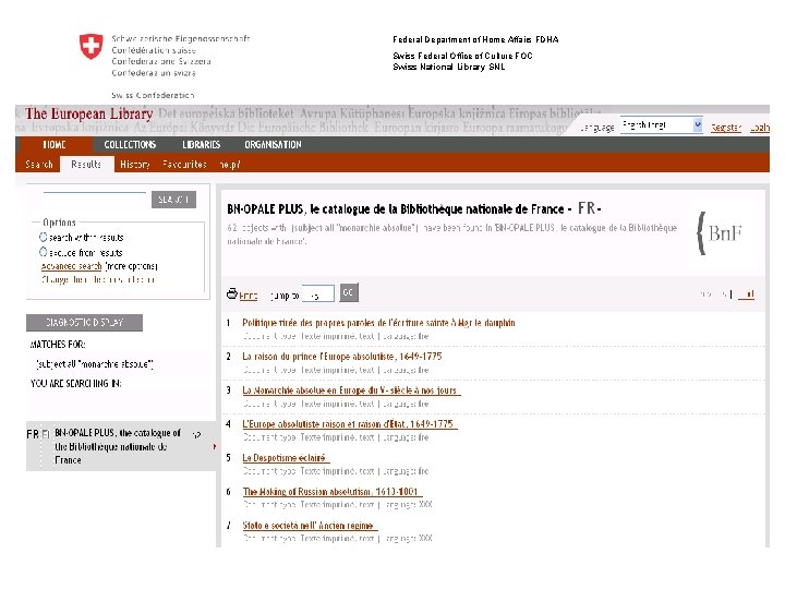 Federal Department of Home Affairs FDHA Swiss Federal Office of Culture FOC Swiss National Federal Department of Home Affairs FDHA Swiss Federal Office of Culture FOC Swiss National