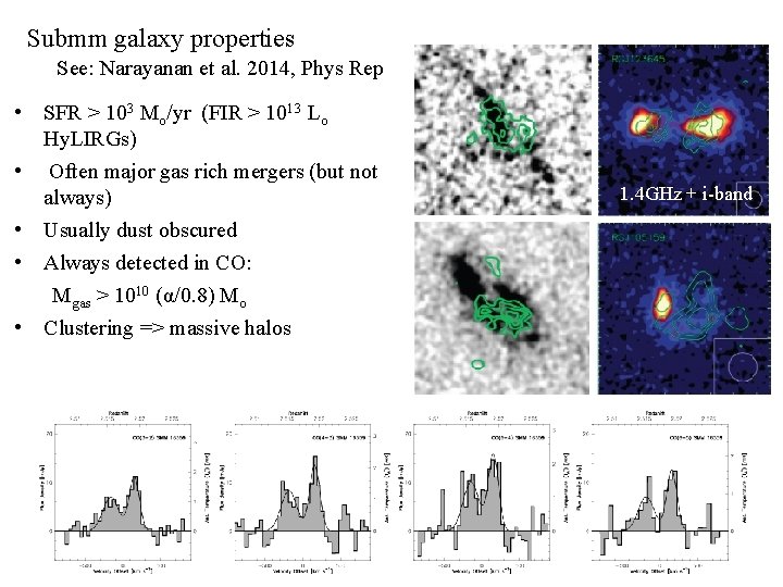 Submm galaxy properties See: Narayanan et al. 2014, Phys Rep • SFR > 103