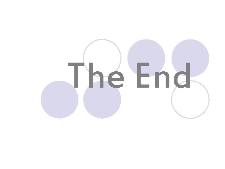 The End 