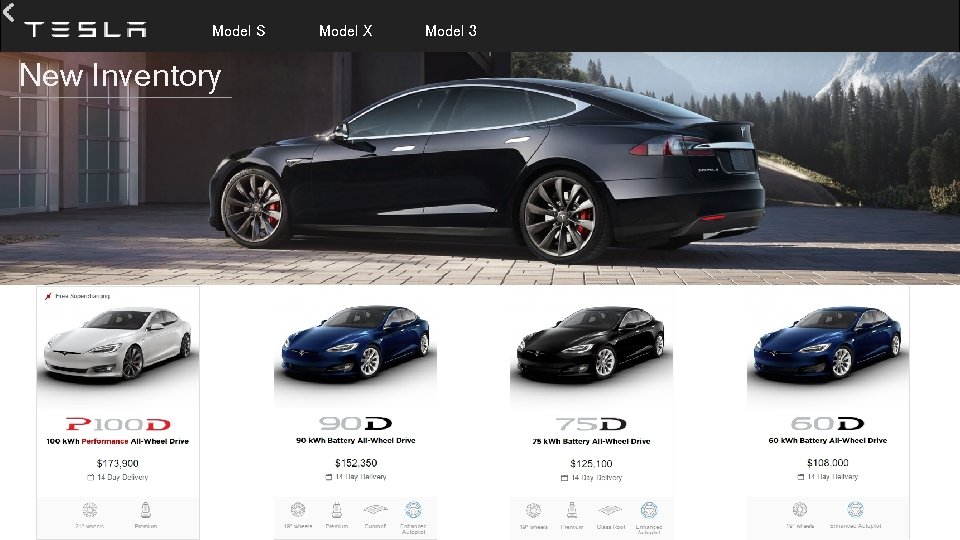  Model S New Inventory Model X Model 3 