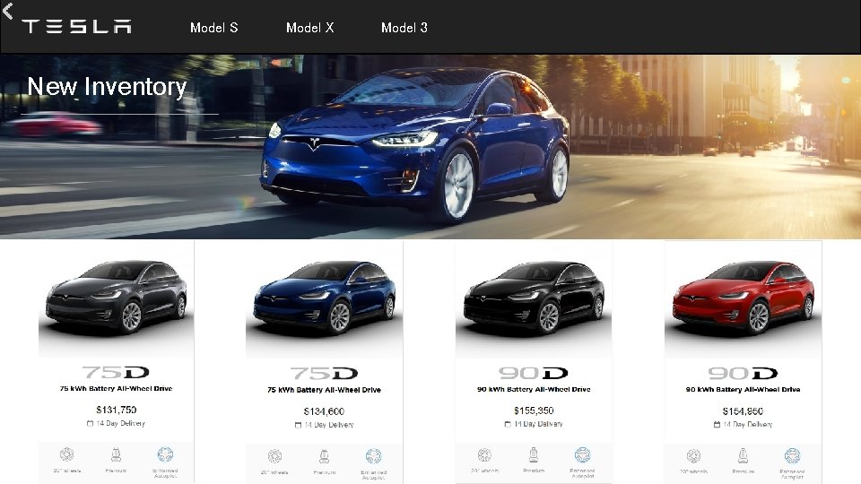  Model S New Inventory Model X Model 3 