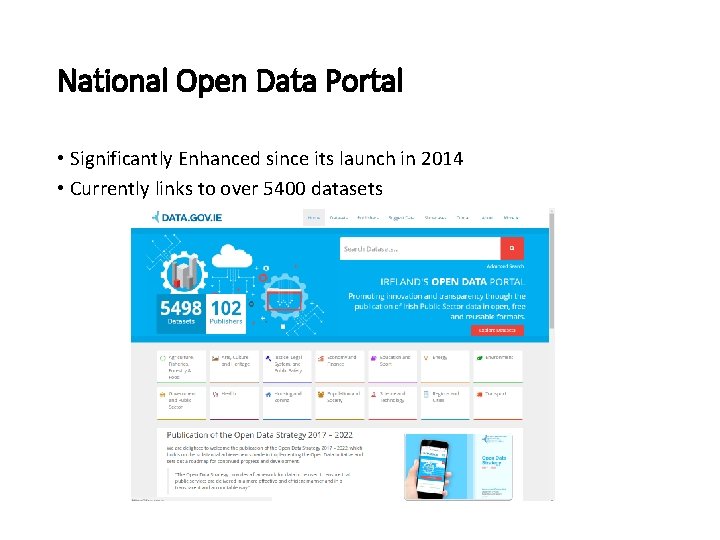National Open Data Portal • Significantly Enhanced since its launch in 2014 • Currently