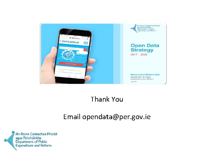 Thank You Email opendata@per. gov. ie 
