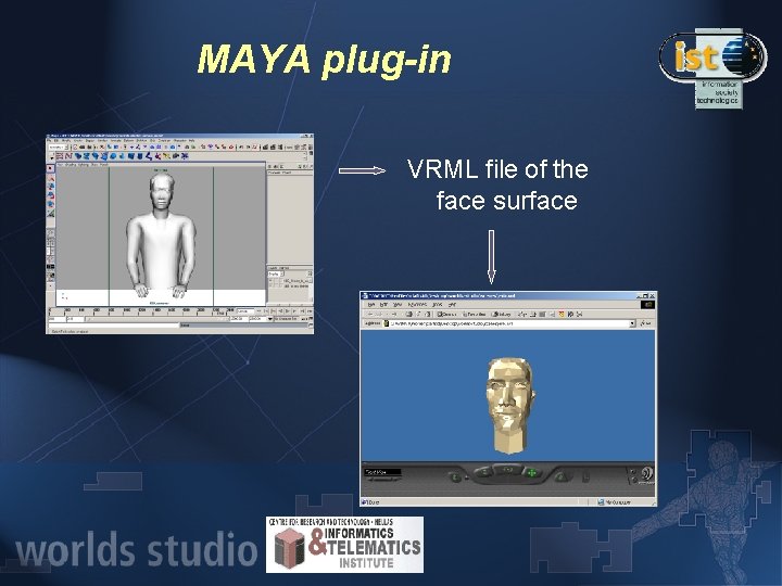 MAYA plug-in VRML file of the face surface 