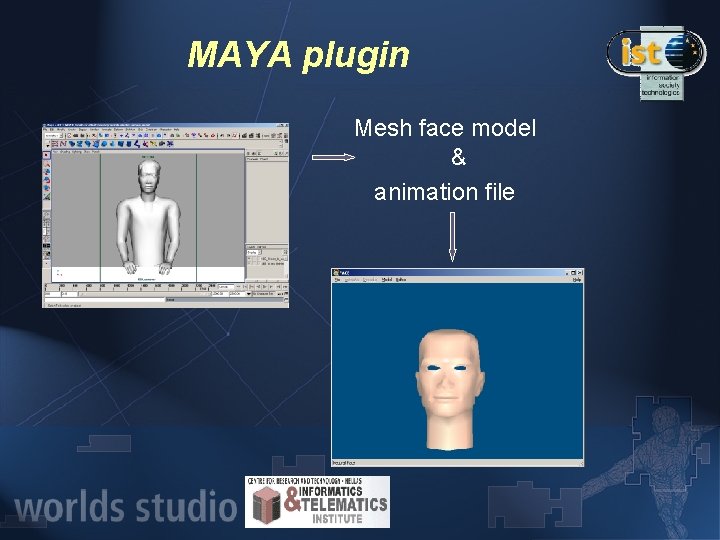 MAYA plugin Mesh face model & animation file 