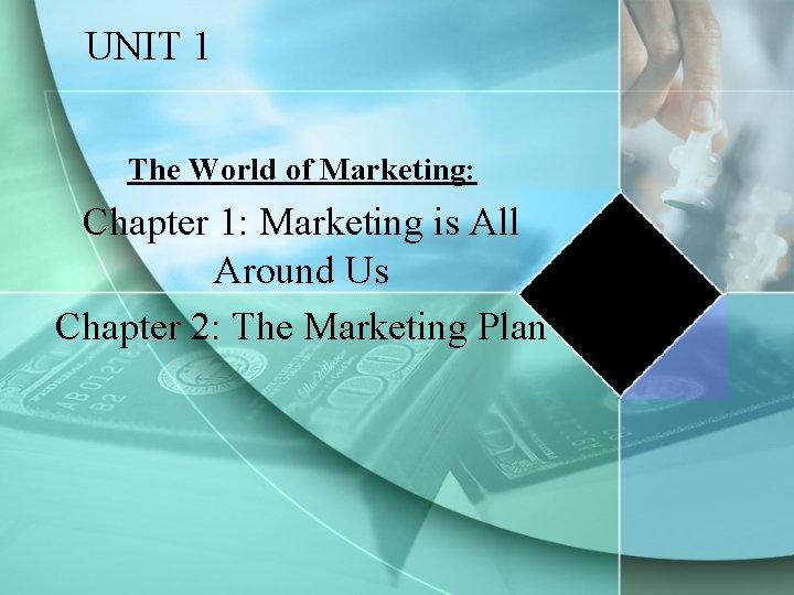 UNIT 1 The World of Marketing: Chapter 1: Marketing is All Around Us Chapter