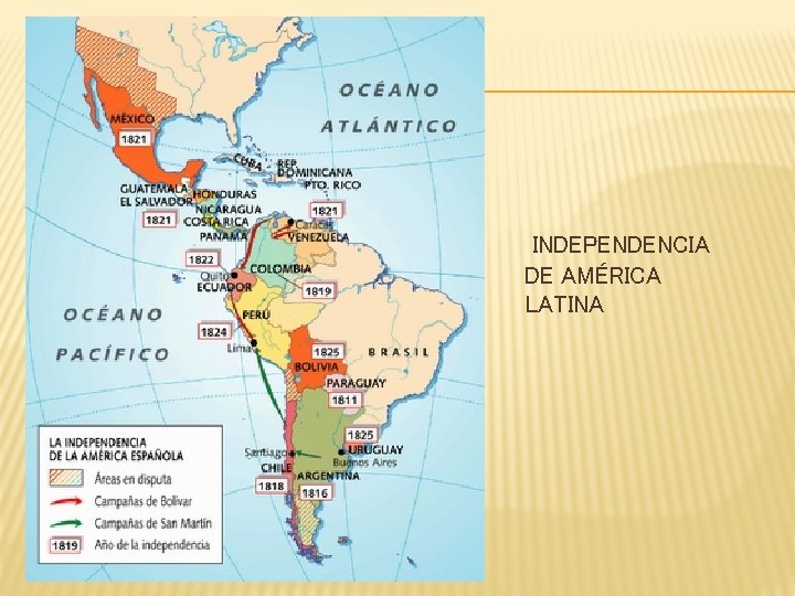 INDEPENDENCIA DE AMÉRICA LATINA INDEPENDENCIA DE AMÉRICA LATINA