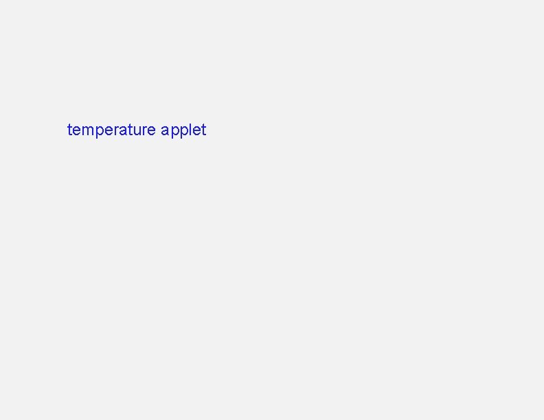 temperature applet 