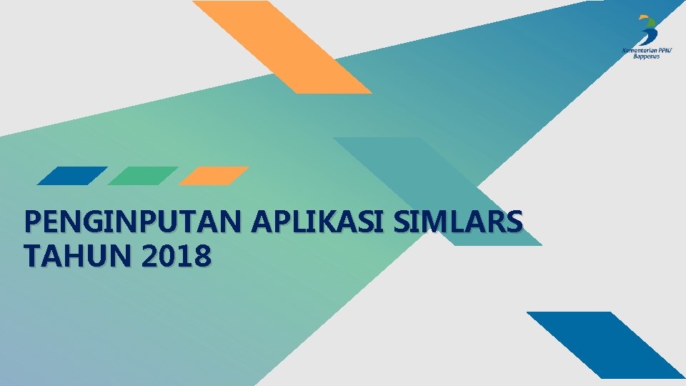 PENGINPUTAN APLIKASI SIMLARS TAHUN 2018 