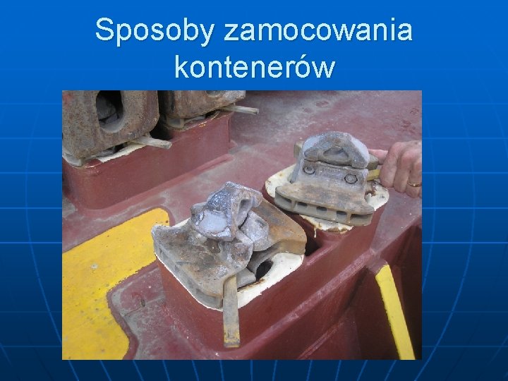 Sposoby zamocowania kontenerów 