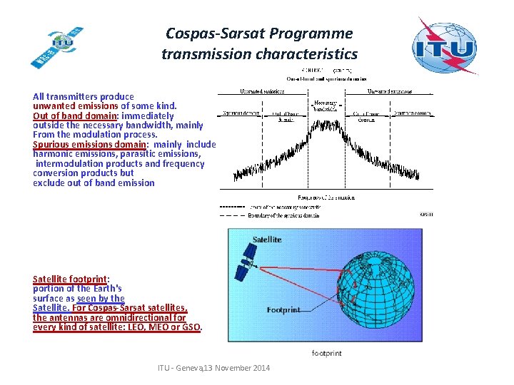 Cospas-Sarsat Programme transmission characteristics All transmitters produce unwanted emissions of some kind. Out of Cospas-Sarsat Programme transmission characteristics All transmitters produce unwanted emissions of some kind. Out of