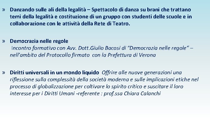 » Danzando sulle ali della legalità – Spettacolo di danza su brani che trattano