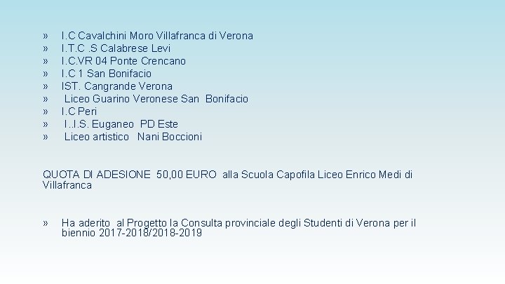 » » » » » I. C Cavalchini Moro Villafranca di Verona I. T.