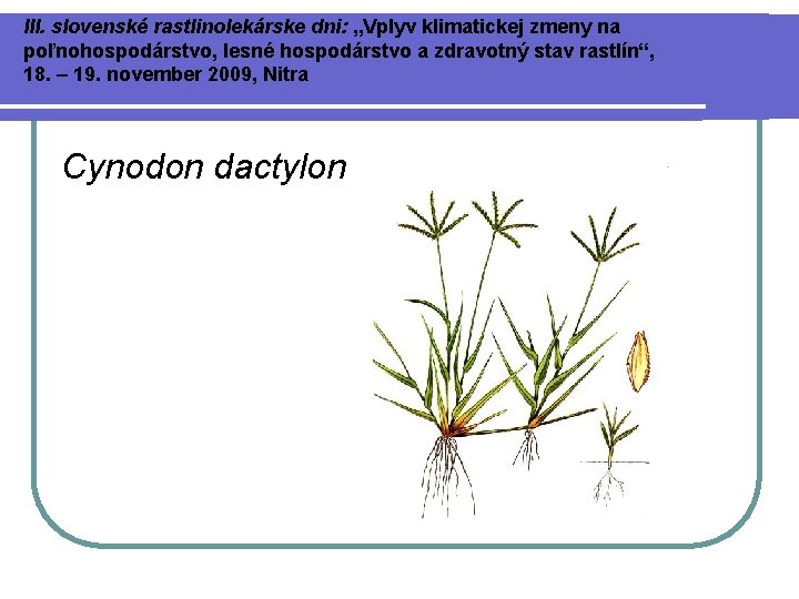 III. slovenské rastlinolekárske dni: „Vplyv klimatickej zmeny na poľnohospodárstvo, lesné hospodárstvo a zdravotný stav