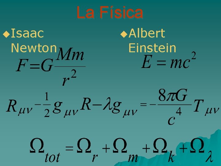 La Física u. Isaac Newton u. Albert Einstein 