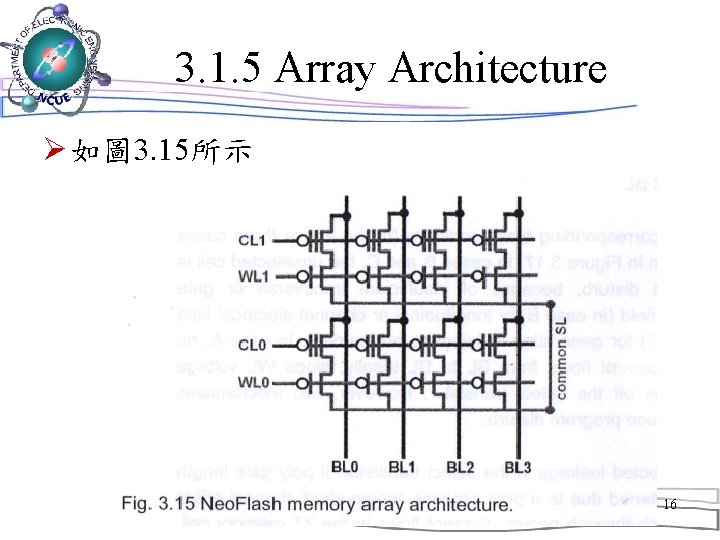 3. 1. 5 Array Architecture Ø 如圖 3. 15所示 16 