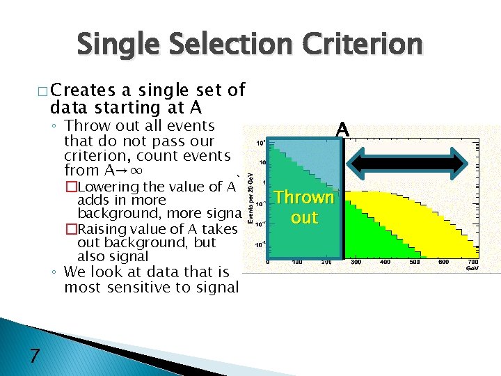 Single Selection Criterion � Creates a single set of data starting at A ◦