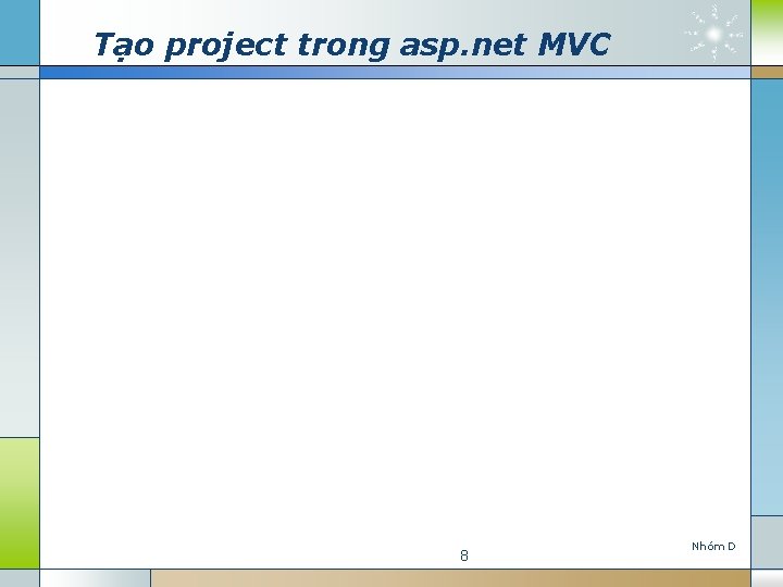 Tạo project trong asp. net MVC 8 Nho m D 