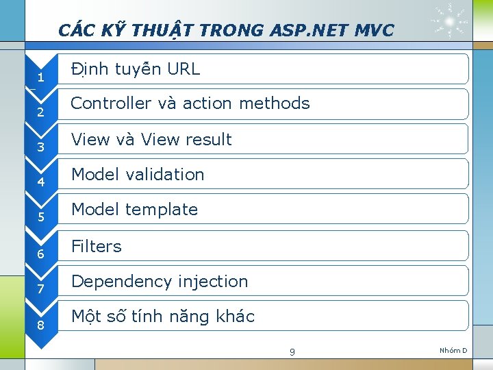 CÁC KỸ THUẬT TRONG ASP. NET MVC 1 2 Đi nh tuyê n URL