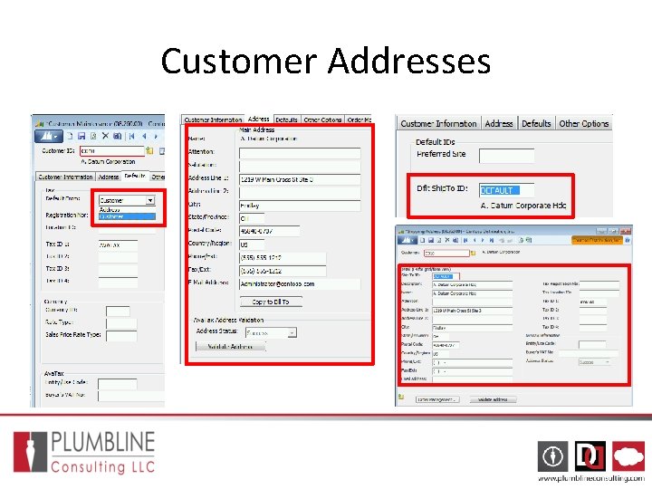 Customer Addresses Customer Addresses