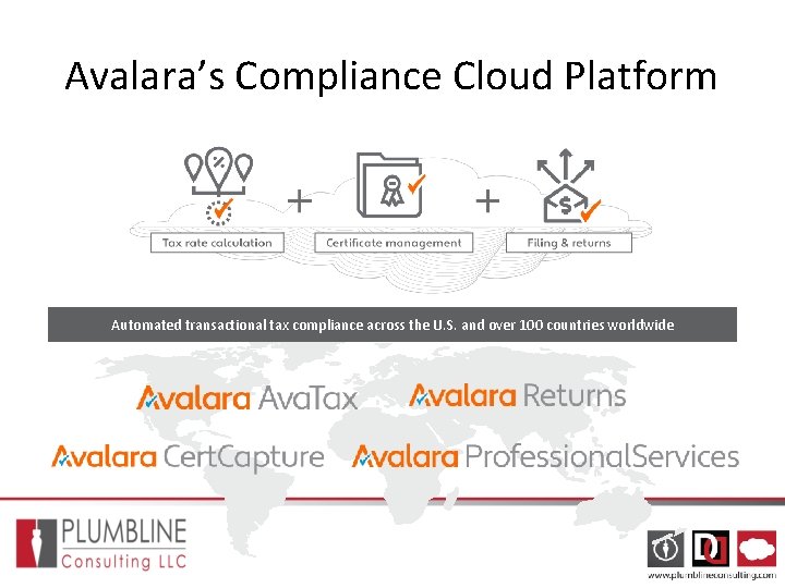 Avalara’s Compliance Cloud Platform Automated transactional tax compliance across the U. S. and over Avalara’s Compliance Cloud Platform Automated transactional tax compliance across the U. S. and over