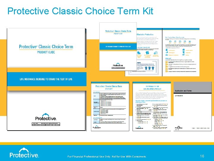 BGA & Wholesale Channel Protective Classic Choice Term Kit For Financial Professional Use Only.