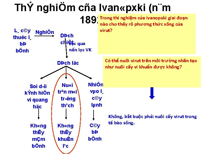 ThÝ nghiÖm cña Ivan «pxki (n¨m Trong thí nghiệm của ivanopxki giai đoạn 1892)