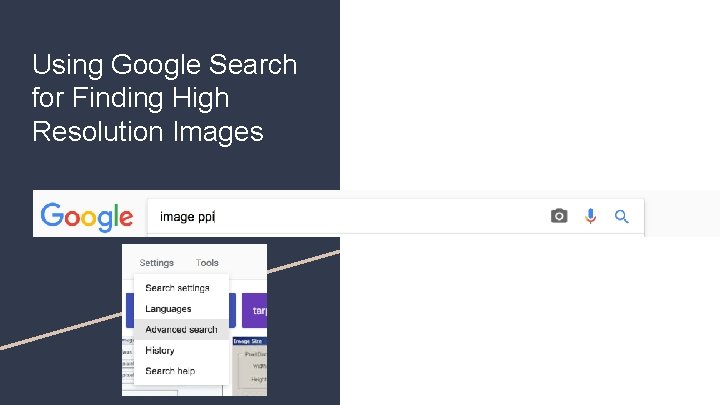 Using Google Search for Finding High Resolution Images 