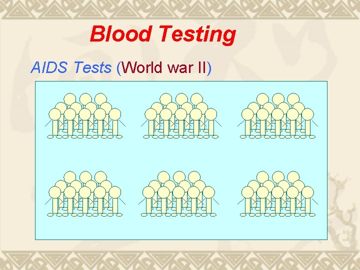 Blood Testing AIDS Tests (World war II) 