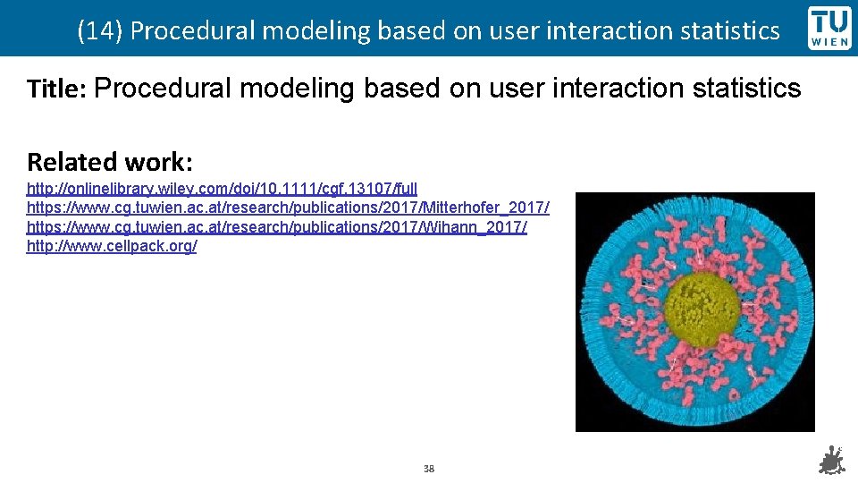 (14) Procedural modeling based on user interaction statistics Title: Procedural modeling based on user