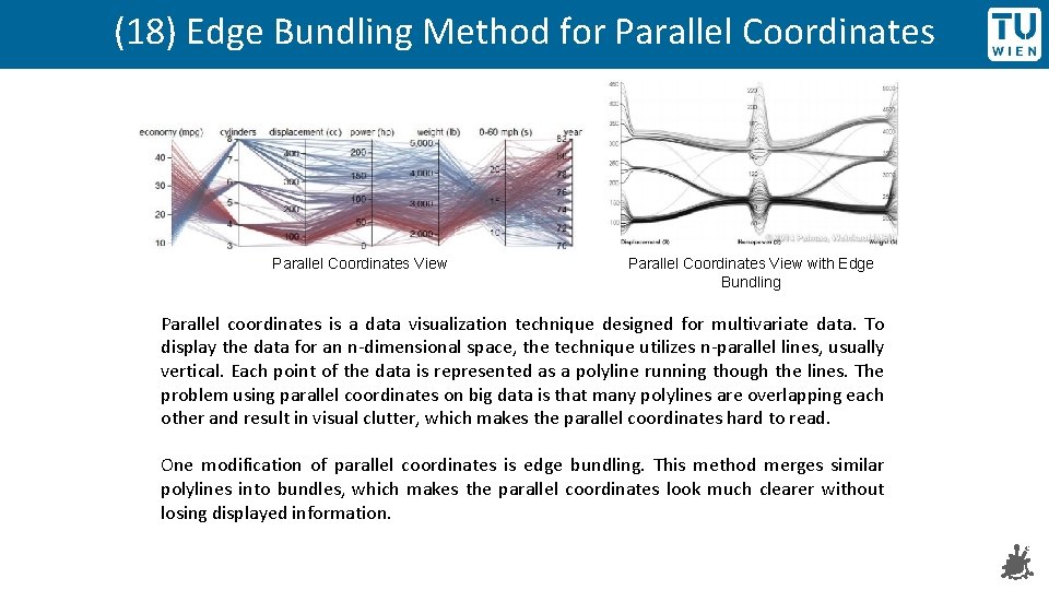 (18) Edge Bundling Method for Parallel Coordinates View with Edge Bundling Parallel coordinates is