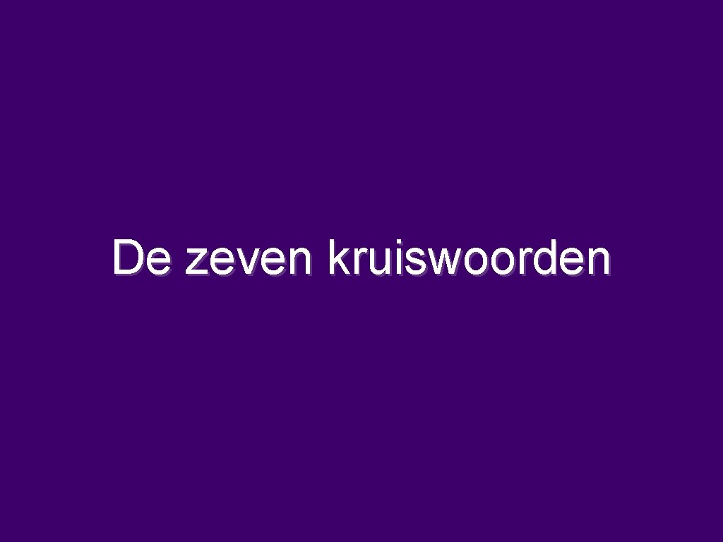 De zeven kruiswoorden 