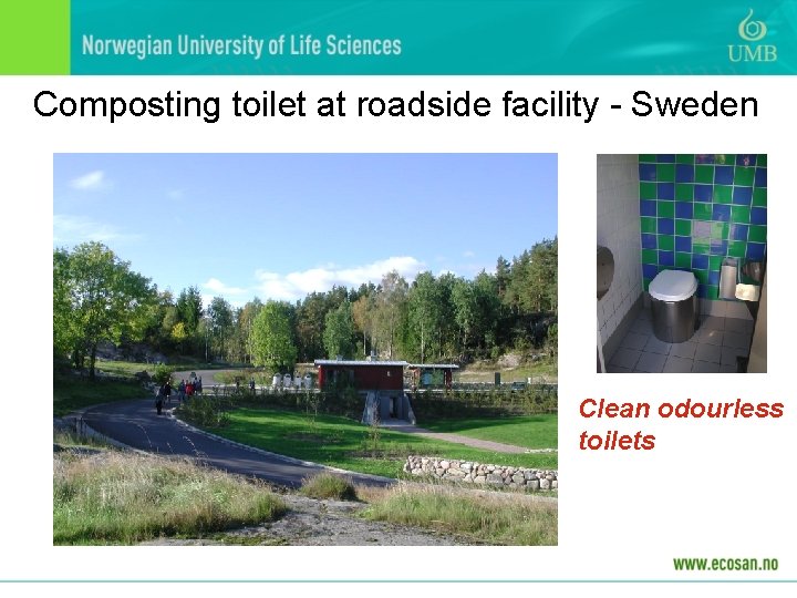 Composting toilet at roadside facility - Sweden Clean odourless toilets Composting toilet at roadside facility - Sweden Clean odourless toilets