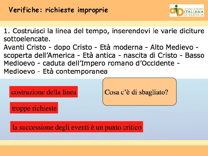 Verifiche: richieste improprie 