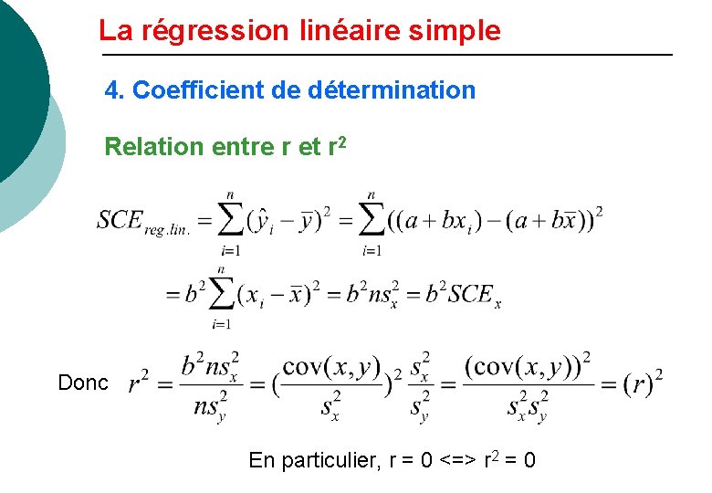 Corrlation et rgression linaire simple 1 La corrlation