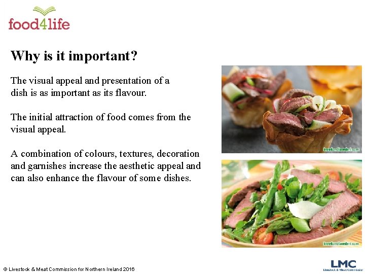 Why is it important? The visual appeal and presentation of a dish is as