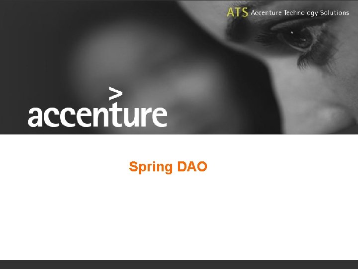 Spring DAO 