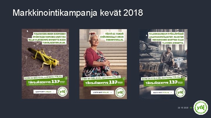 Markkinointikampanja kevät 2018 29. 10. 2020 40 