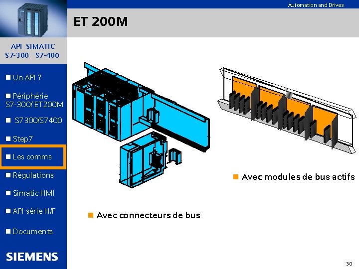 Automation and Drives ET 200 M API SIMATIC S 7 -300 S 7 -400