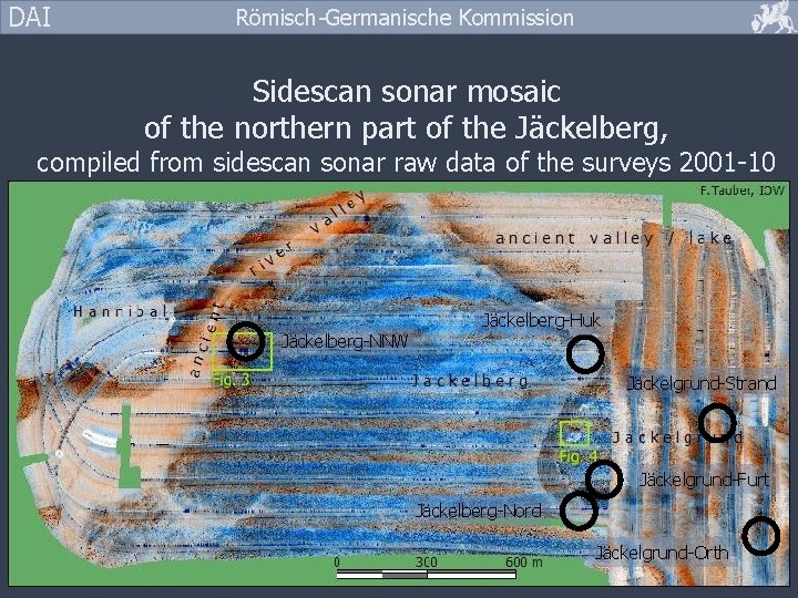 DAI Römisch-Germanische Kommission Sidescan sonar mosaic of the northern part of the Jäckelberg, compiled