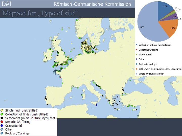 DAI Römisch-Germanische Kommission Mapped for „Type of site“ 
