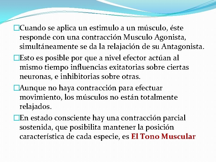 �Cuando se aplica un estimulo a un músculo, éste responde con una contracción Musculo